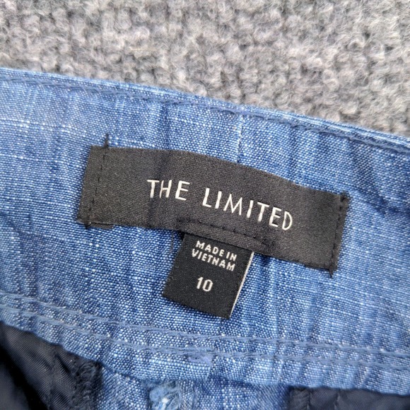 The Limited Women's Chino Shorts Blue Size 10 100% Cotton Slash Pockets - Picture 10 of 11